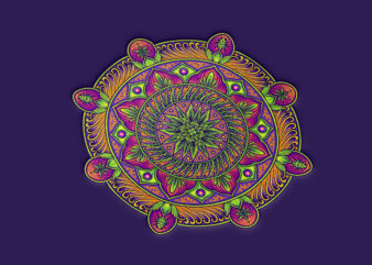 Sacred geometry mandalas cannabis art fusion