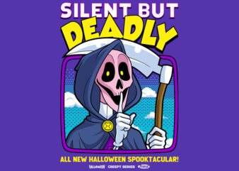 Silent but deadly t shirt template vector
