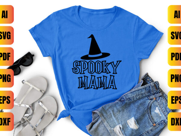 Spooky mama t shirt template vector