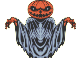 Spooky Pumpkin t shirt template vector