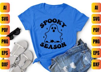 Spooky Season t shirt template vector