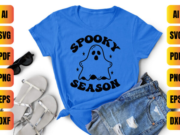 Spooky season t shirt template vector