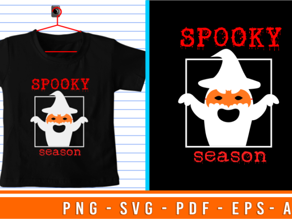 Spooky season svg, funny kids halloween t shirt design vector