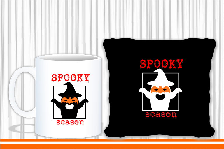 Spooky Season SVG, Funny Kids Halloween T shirt Design Vector