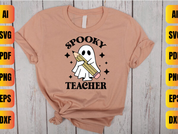 Spooky teacher t shirt template vector