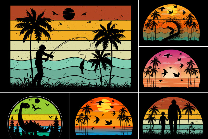 Sunset Graphic Vector