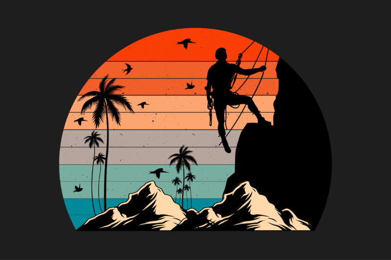 Retro Sunset T-Shirt Graphic Bundle