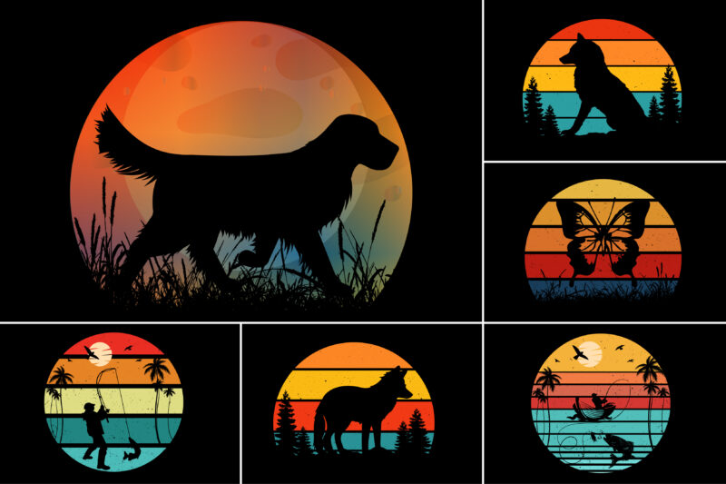Sunset Retro T-Shirt Graphic