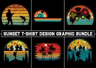 Sunset Retro T-Shirt Graphic