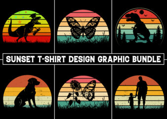 Sunset T-Shirt Design Graphic