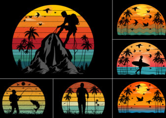 Sunset T-Shirt Graphic Bundle