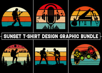 Sunset Vintage Retro T-Shirt Graphic