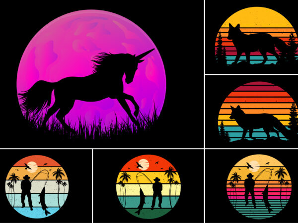 Sunset vintage t-shirt graphic