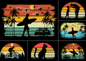 T-Shirt Design Sunset Graphic