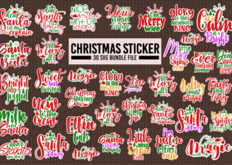 30 SVG sticker Christmas Bundle