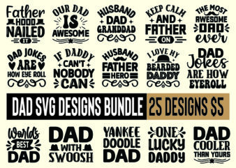 dad svg designs bundle