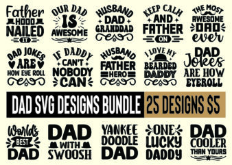 Dad svg designs bundle