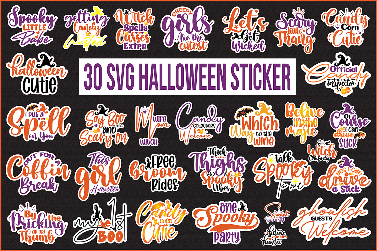 Sticker Halloween SVG Bundle, Halloween Bundle SVG - Buy t-shirt designs