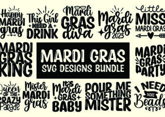 mardi gras svg designs bundle