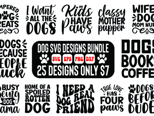 Dog svg designs bundle