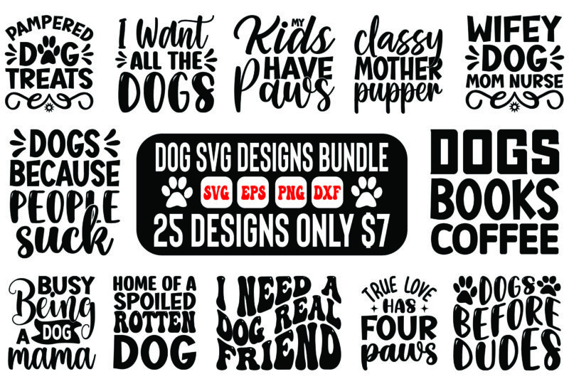 dog svg designs bundle