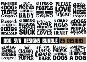 dog svg designs bundle