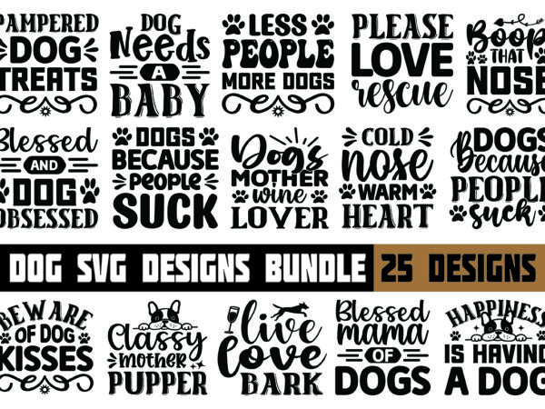 Dog svg designs bundle