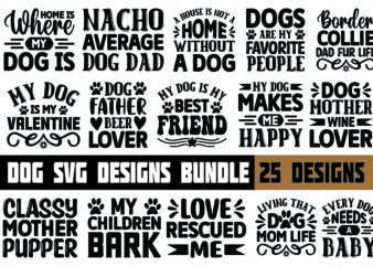 dog svg designs bundle