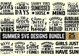 summer svg designs bundle