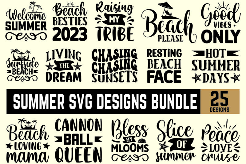 summer svg designs bundle