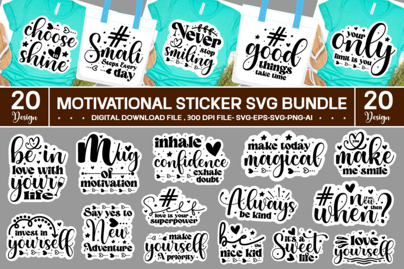 Motivational T-shirt Design bundle ,Motivational Quotes SVG Bundle, Positive Quotes SVG , Inspirational Quotes SVG, Life Quotes, Hand-lettered Quotes, Cut file for Cricut ,Mega SVG Bundle, T Shirt Designs SVG,