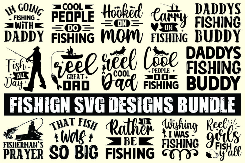 fishing svg designs bundle
