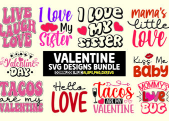 valentine svg designs bundle