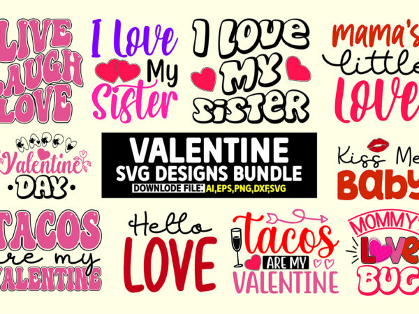 Valentine svg designs bundle