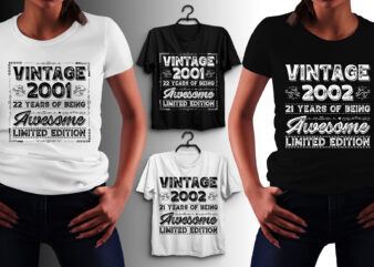 Vintage Birthday T-Shirt Design