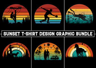 Vintage Retro Sunset T-Shirt Graphic