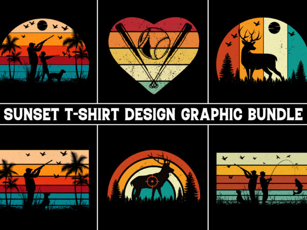 Vintage sunset t-shirt graphic