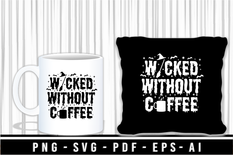 Halloween Coffee T shirt Design Bundle, Halloween Coffee Mug SVG Bundle, Funny Halloween Shirt SVG Designs