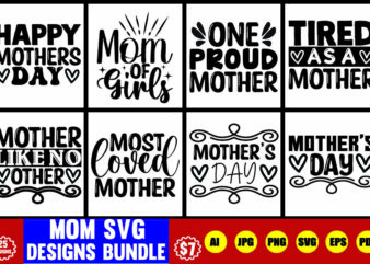 Mom svg designs bundle