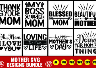 Mother's day svg designs bundle