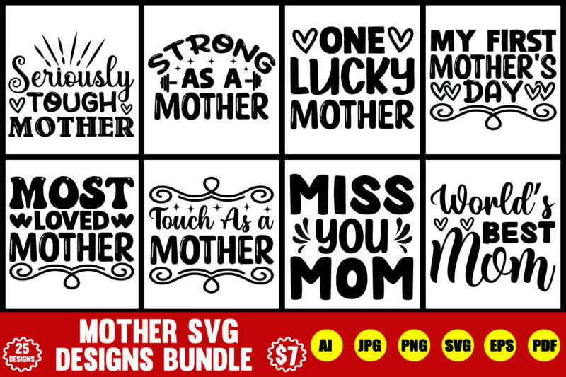 mother’s day svg designs bundle