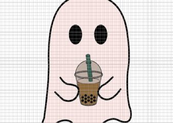 Cute Little Ghost Ice Coffee Halloween Spooky Season Svg, Ghost Ice Coffee Svg, Ghost Halloween Svg, Halloween Svg, Ghost Coffee Svg t shirt vector file