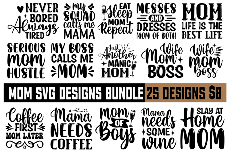 mom svg designs bundle