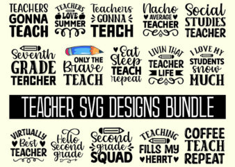 teacher svg designs bundle