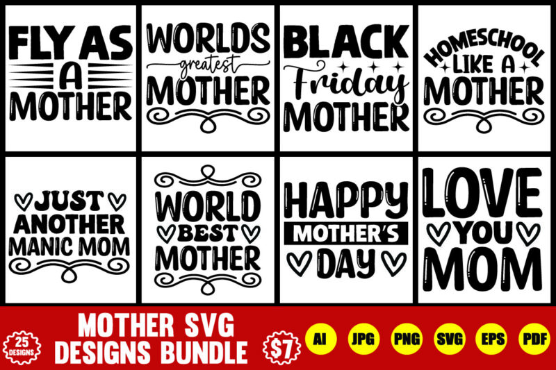 mother’s day svg designs bundle