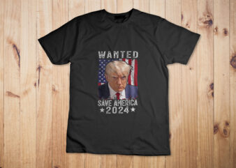 Wanted Save America 2024 T Shirt Design – Never Surrender T-Shirt Design Vintage Usa Flag Tee