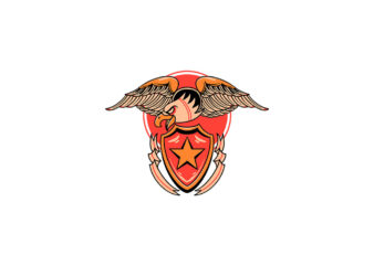 eagle shield vector clipart