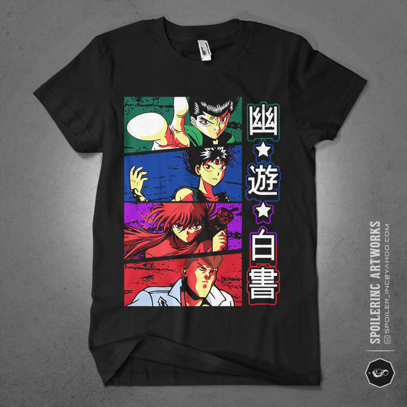 populer anime lover tshirt design bundle illustration part 12