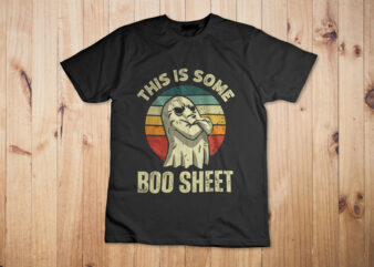 This Is Some Boo Sheet Halloween Funny Vintage Ghost shirt design