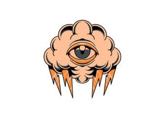 eye cloud vector clipart